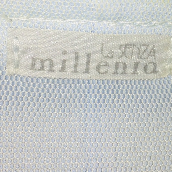 Vintage Ladies La Senza Lingerie, pale Blue gown with white overlay sz M - Picture 8 of 8